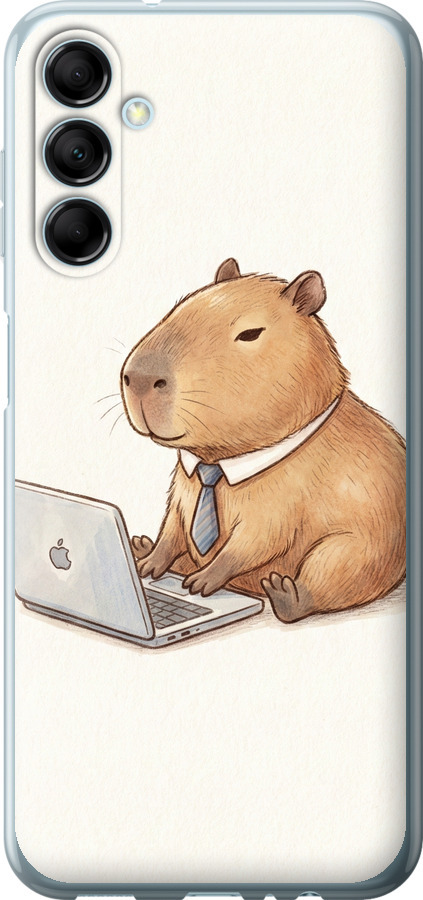 Funny Capybara CEO Working