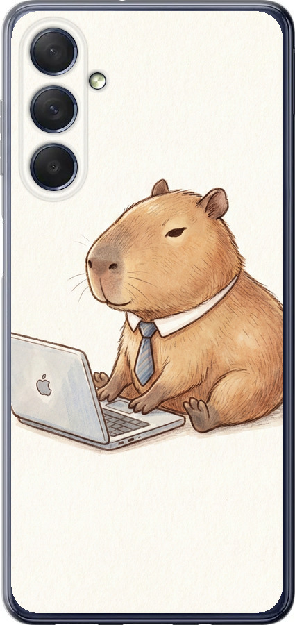 Funny Capybara CEO Working