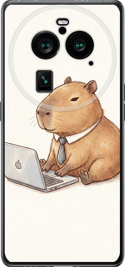 Funny Capybara CEO Working