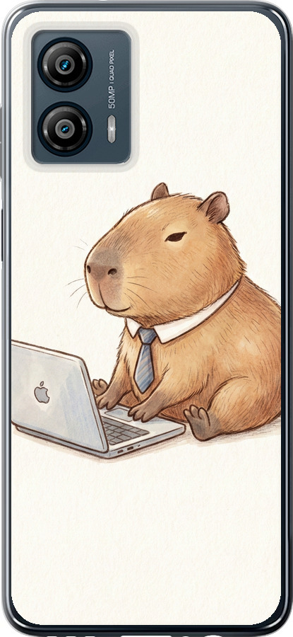 Funny Capybara CEO Working