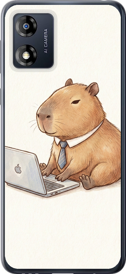 Funny Capybara CEO Working