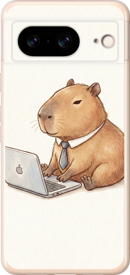 Funny Capybara CEO Working