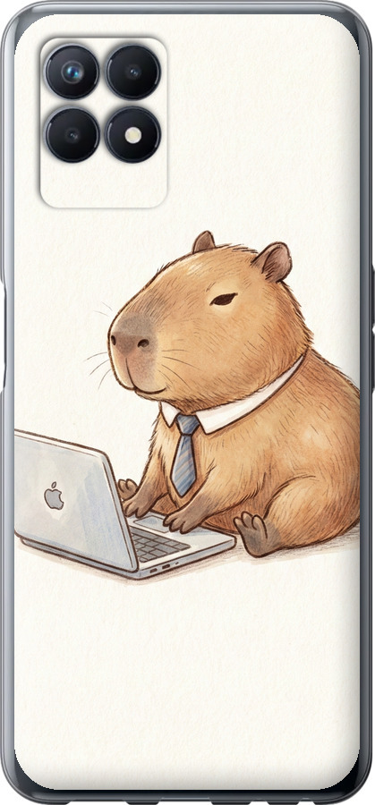 Funny Capybara CEO Working