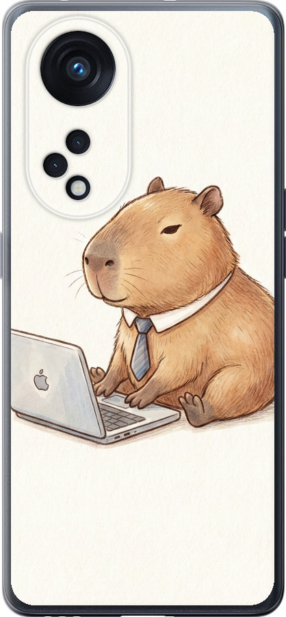 Funny Capybara CEO Working
