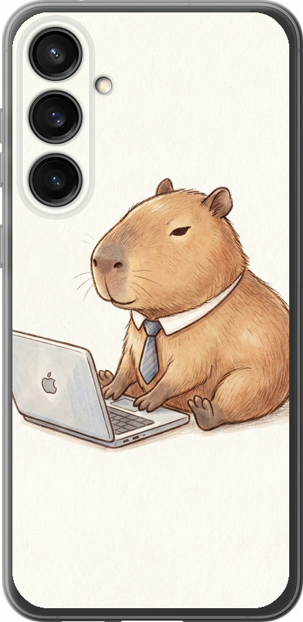 Funny Capybara CEO Working