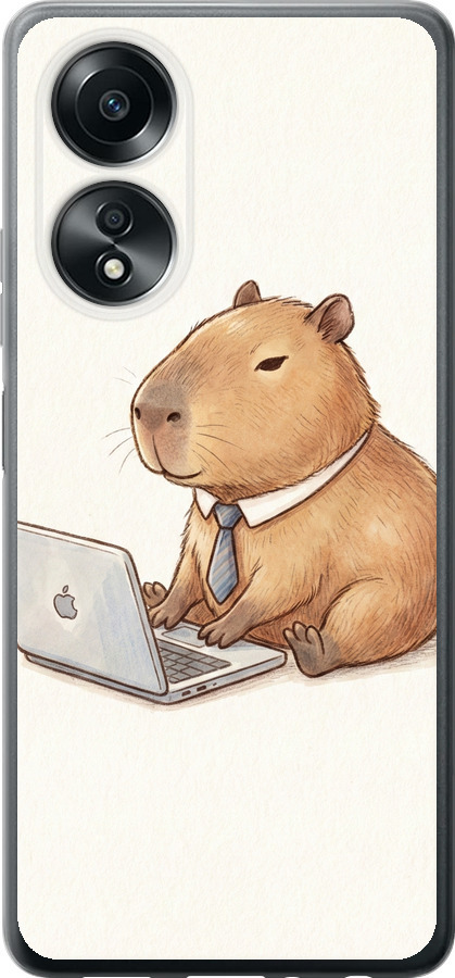 Funny Capybara CEO Working