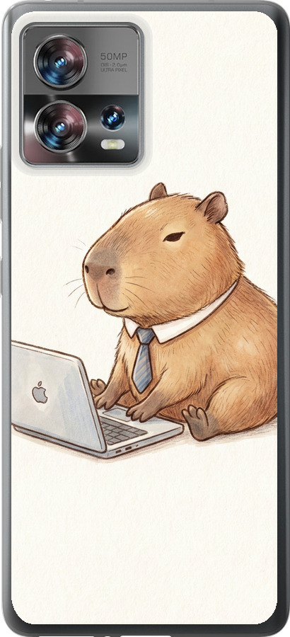 Funny Capybara CEO Working