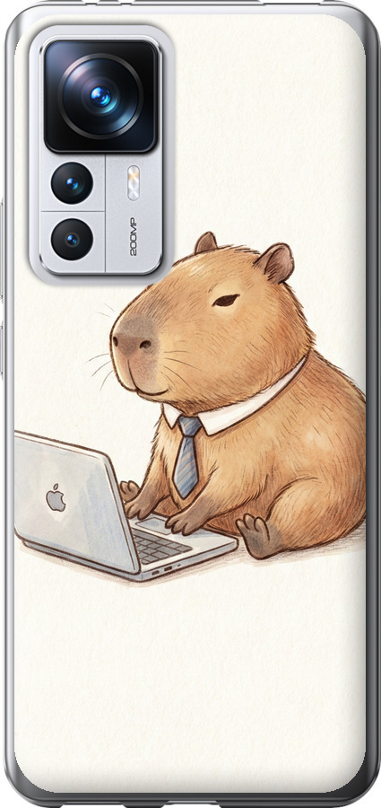 Funny Capybara CEO Working