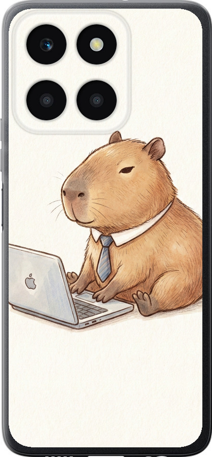 Funny Capybara CEO Working