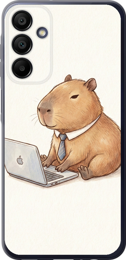 Funny Capybara CEO Working