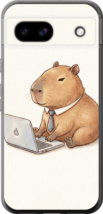 Funny Capybara CEO Working