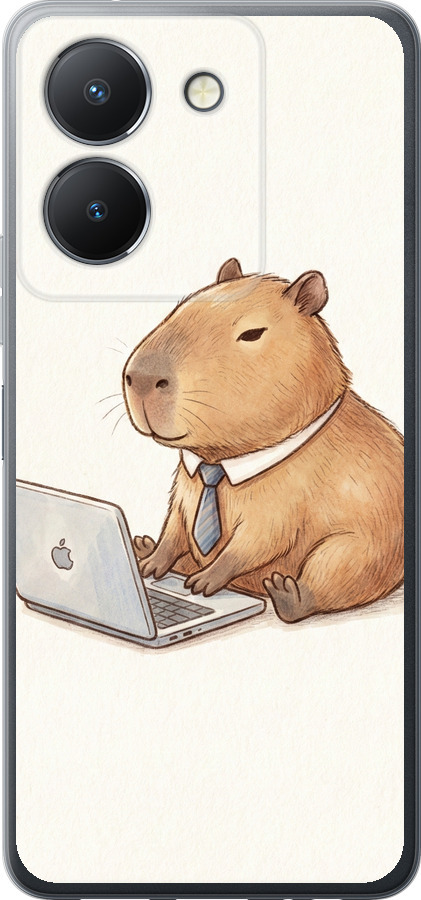 Funny Capybara CEO Working
