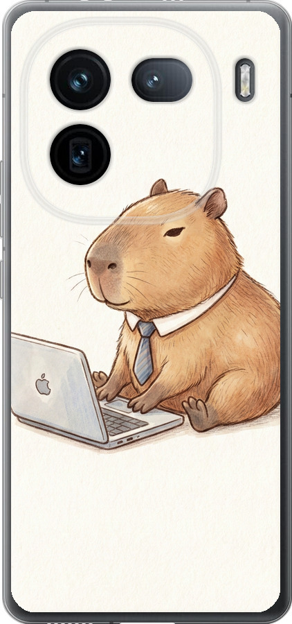 Funny Capybara CEO Working