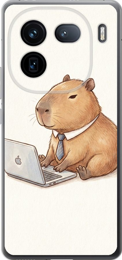 Funny Capybara CEO Working