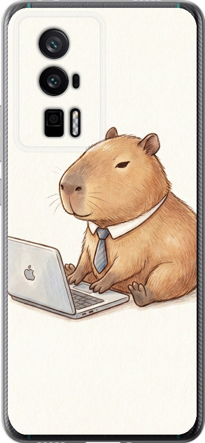 Funny Capybara CEO Working