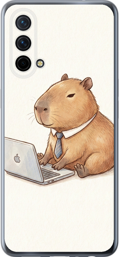 Funny Capybara CEO Working