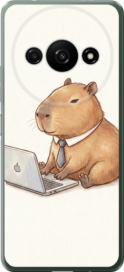 Funny Capybara CEO Working