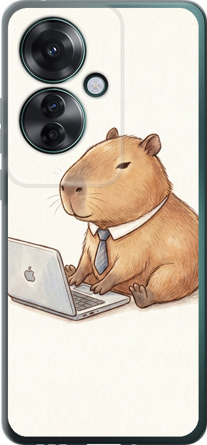 Funny Capybara CEO Working