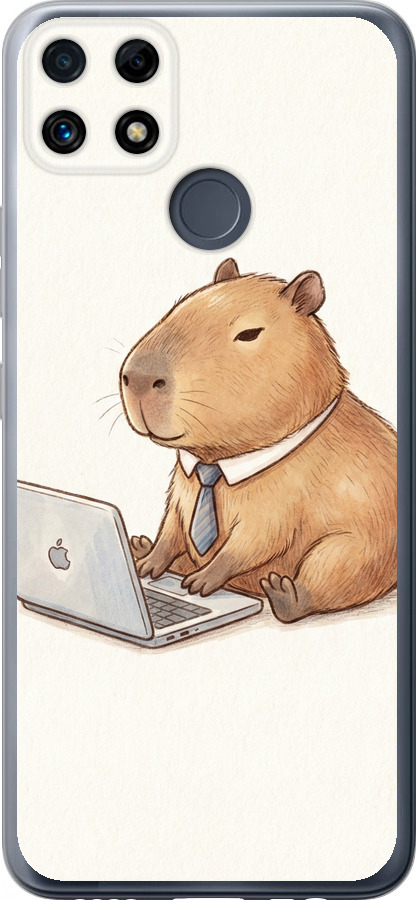 Funny Capybara CEO Working