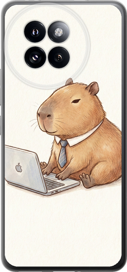 Funny Capybara CEO Working