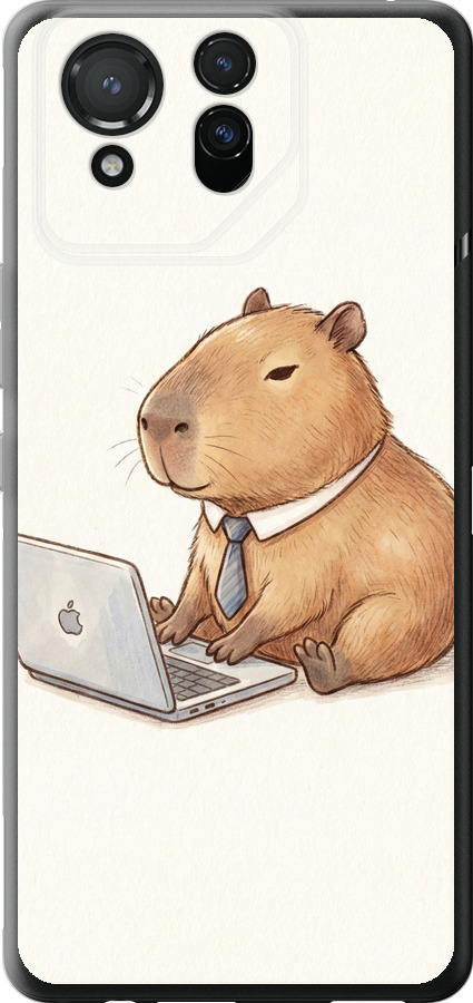 Funny Capybara CEO Working