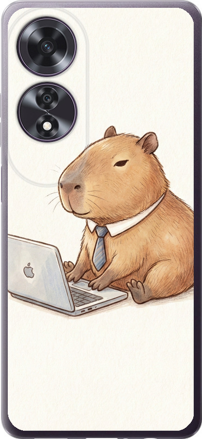 Funny Capybara CEO Working