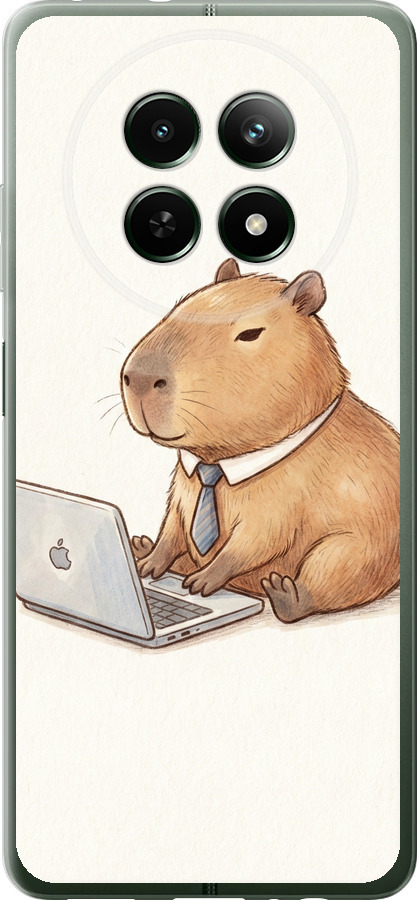 Funny Capybara CEO Working