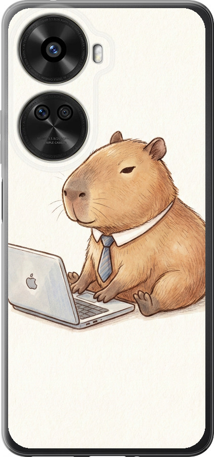 Funny Capybara CEO Working