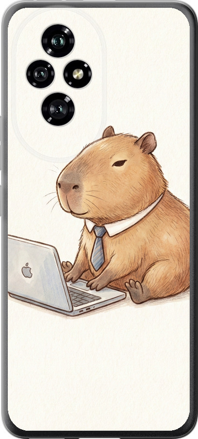 Funny Capybara CEO Working