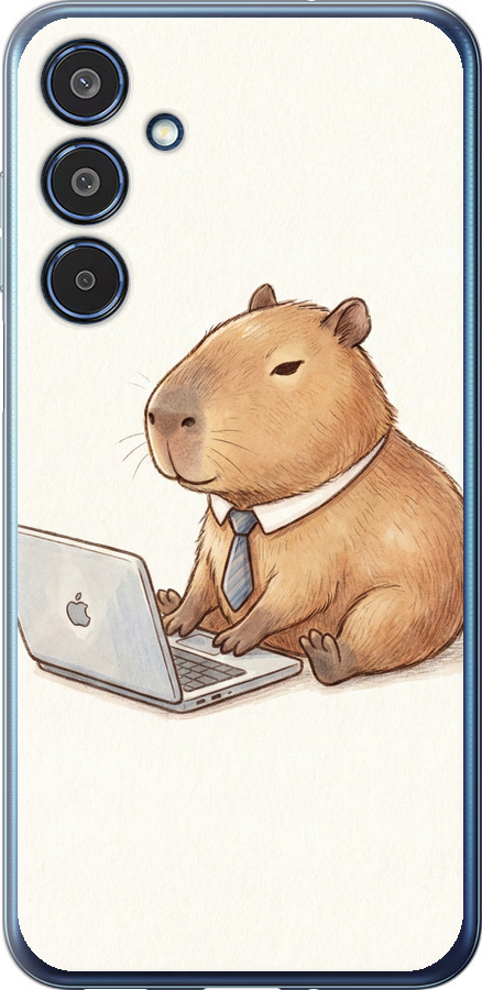 Funny Capybara CEO Working