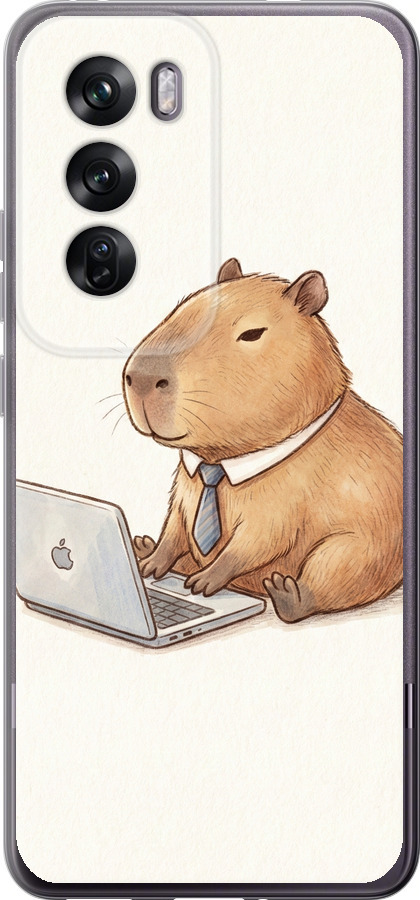 Funny Capybara CEO Working