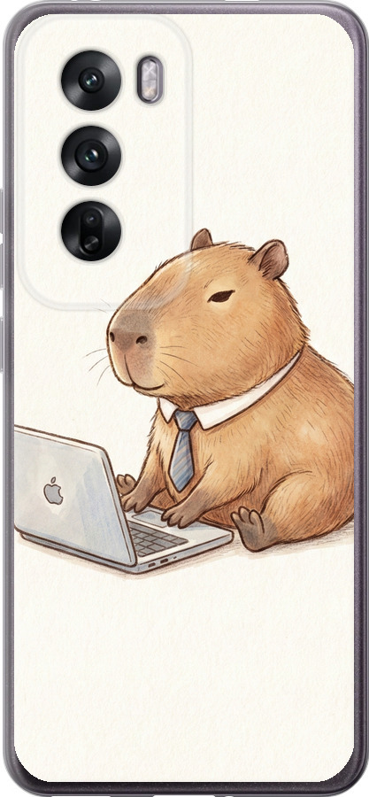 Funny Capybara CEO Working