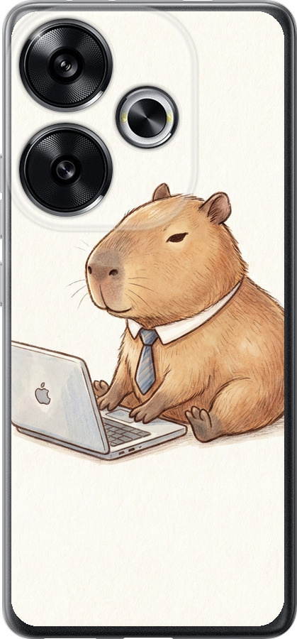 Funny Capybara CEO Working