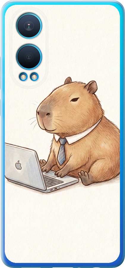Funny Capybara CEO Working