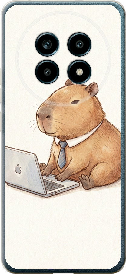 Funny Capybara CEO Working