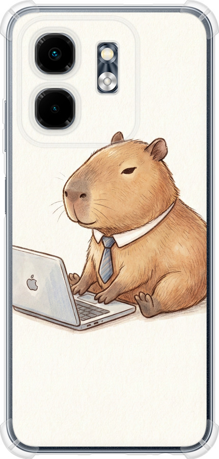 Funny Capybara CEO Working