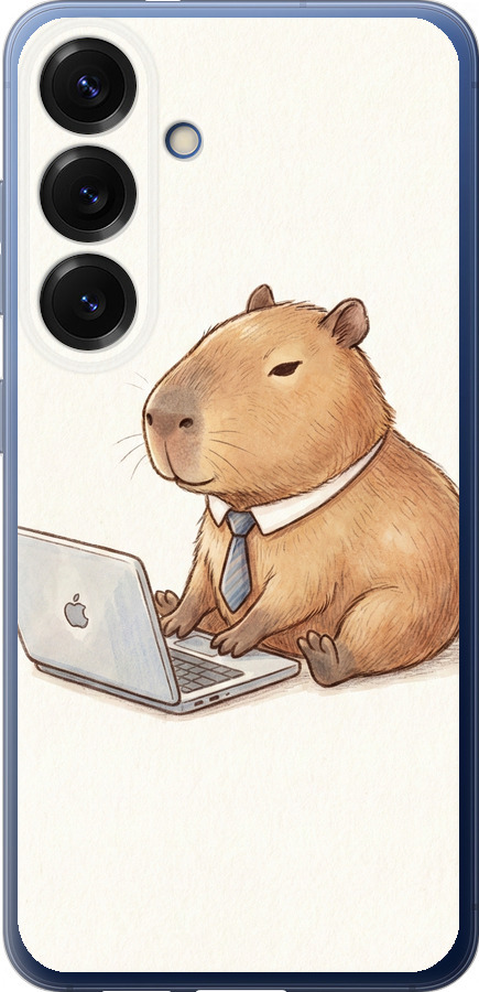 Funny Capybara CEO Working