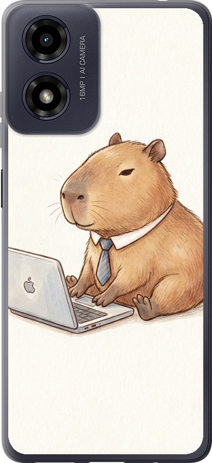 Funny Capybara CEO Working
