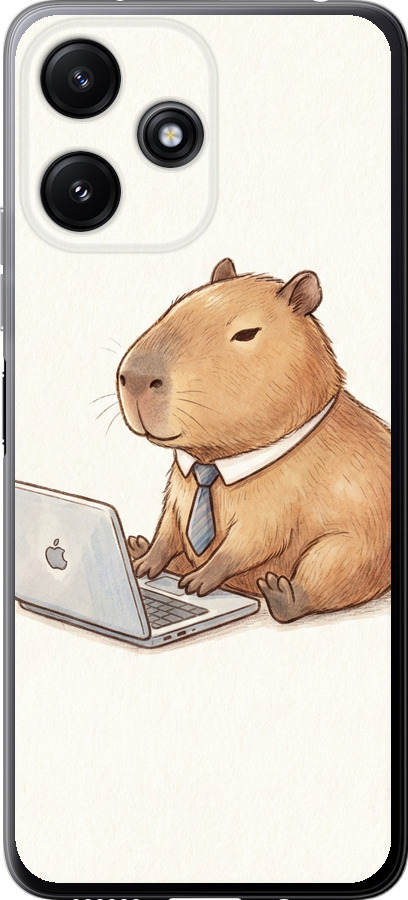 Funny Capybara CEO Working