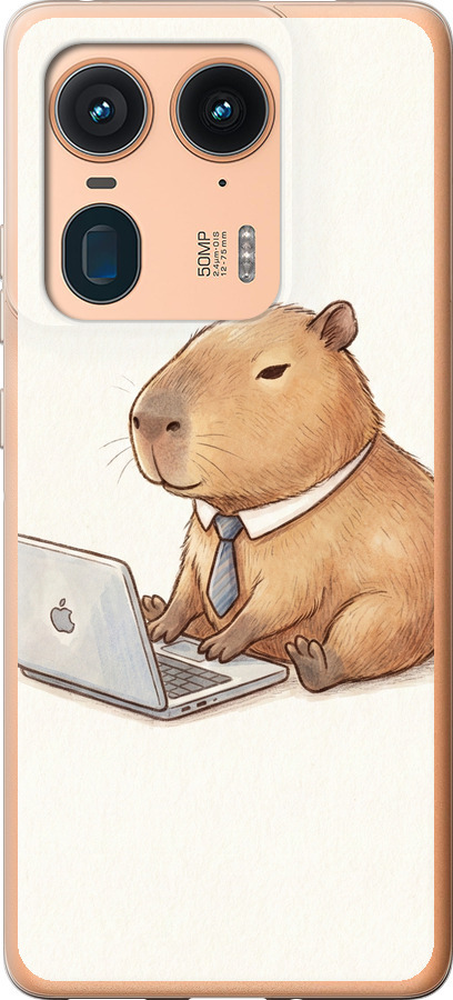 Funny Capybara CEO Working