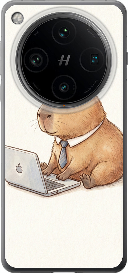 Funny Capybara CEO Working
