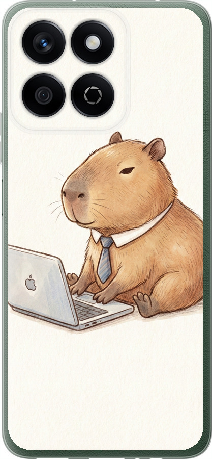 Funny Capybara CEO Working