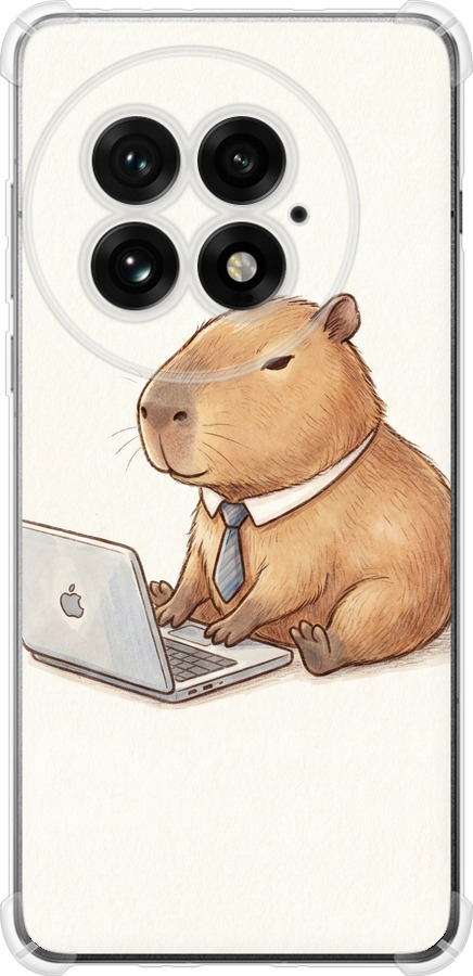 Funny Capybara CEO Working