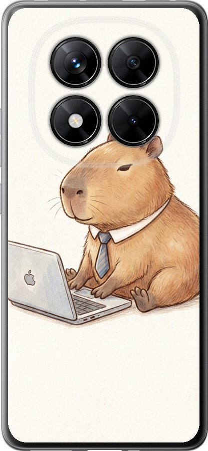 Funny Capybara CEO Working