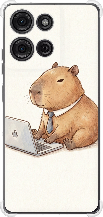 Funny Capybara CEO Working