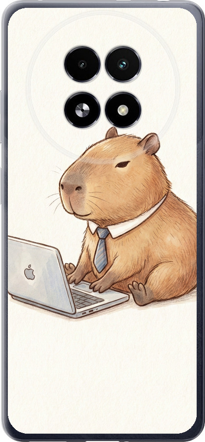 Funny Capybara CEO Working