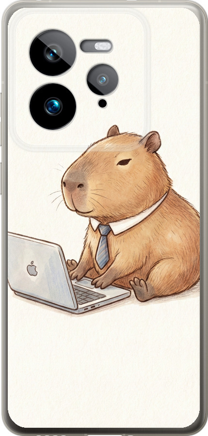 Funny Capybara CEO Working