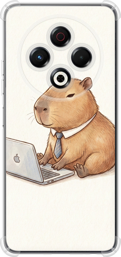 Funny Capybara CEO Working
