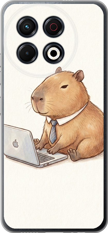 Funny Capybara CEO Working
