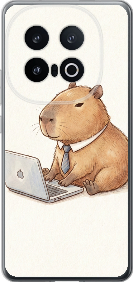 Funny Capybara CEO Working
